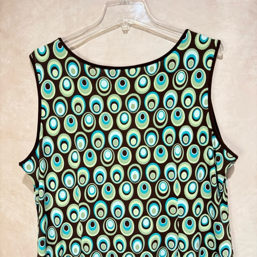 Studio I Brown Floral Fit & Flare Dress 18W Blue Sage - Picture 6 of 10